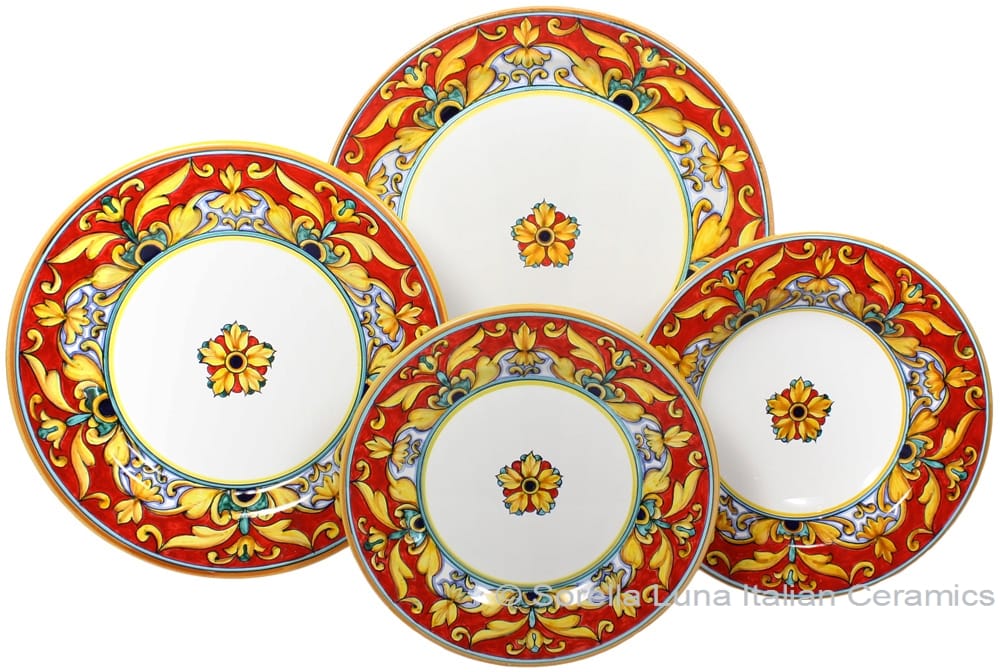 Deruta Italian Ceramic Dinner Place Setting - Brocatto