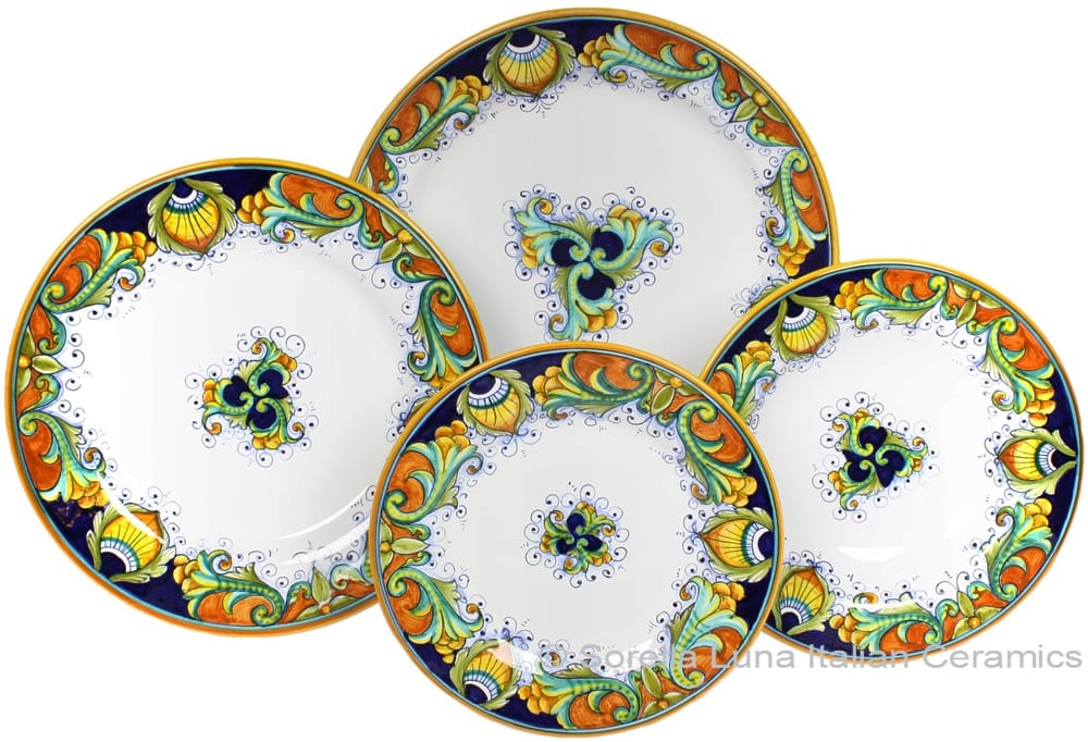 Deruta Italian Ceramic Dinner Place Setting - Vinci Ricco
