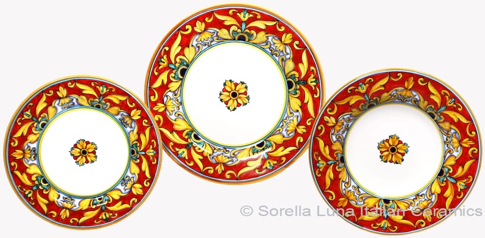 Deruta Italian Ceramic Dinner Place Setting - Brocatto