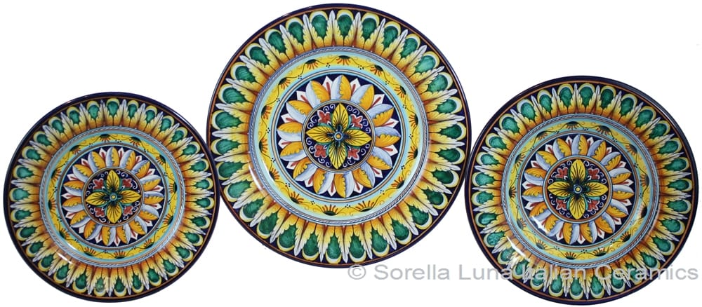 Deruta Italian Ceramic Dinner Place Setting - Geometrico