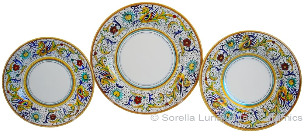 Deruta Italian Ceramic Dinner Place Setting - Raffaellesco