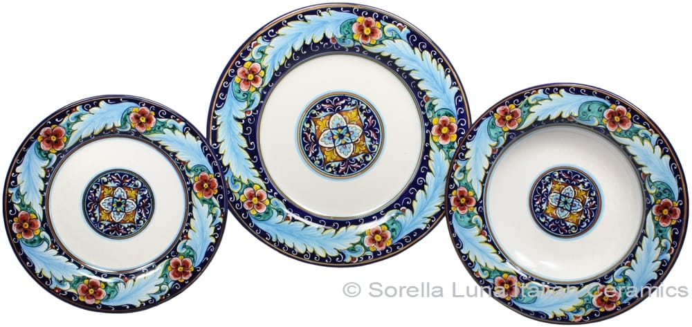 Deruta Italian Ceramic Dinner Place Setting - Ricco Vario 2