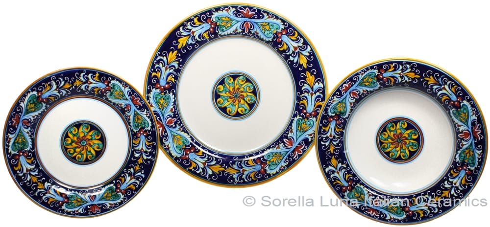 Deruta Italian Ceramic Dinner Place Setting - Ricco Vario 4