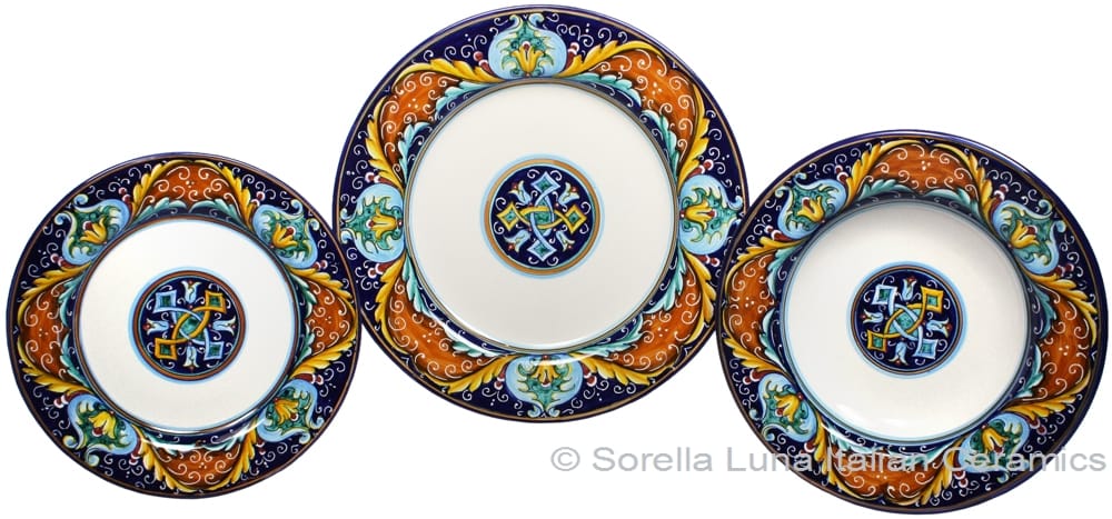 Deruta Italian Ceramic Dinner Place Setting - Ricco Vario 5
