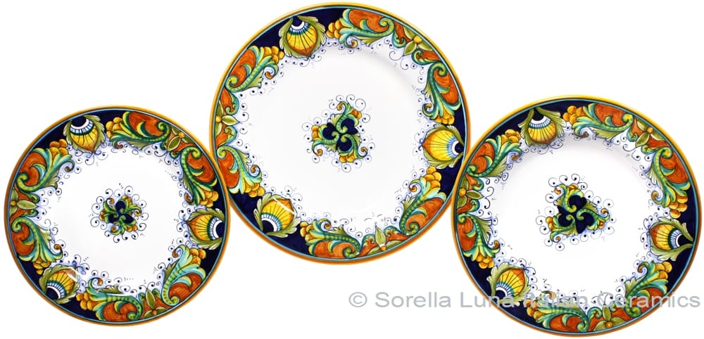 Deruta Italian Ceramic Dinner Place Setting - Vinci Ricco