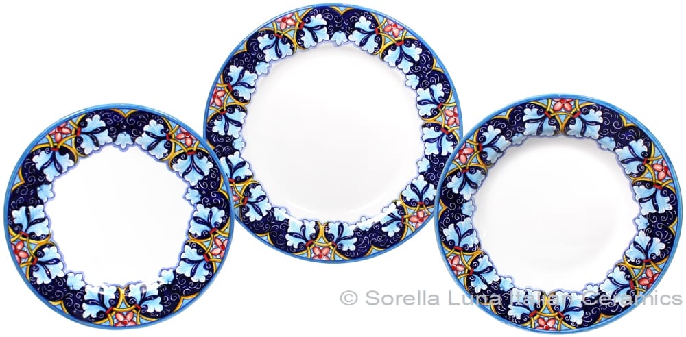 Deruta Italian Ceramic Dinner Place Setting - Winter