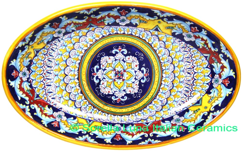 Deruta Italian Ceramic Oval Platter