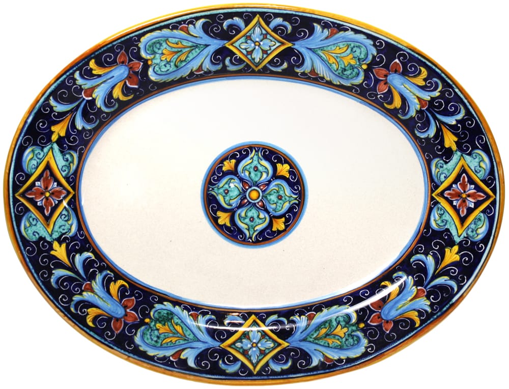 Deruta Italian Ceramic Oval Platter