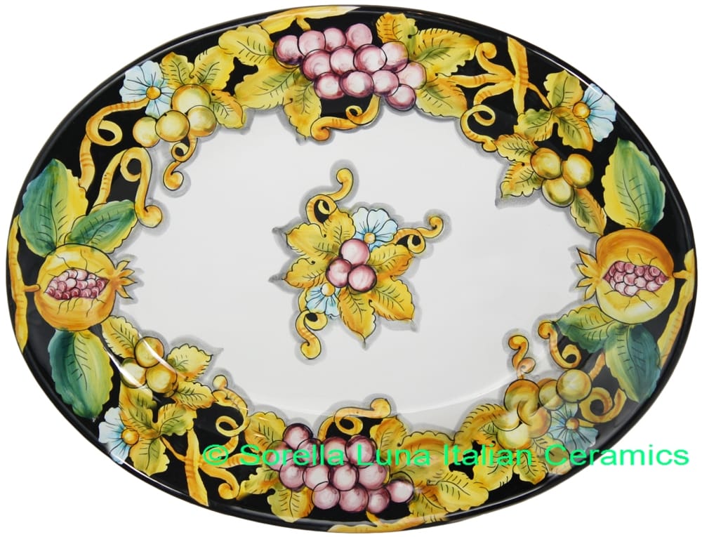 Deruta Italian Ceramic Oval Platter