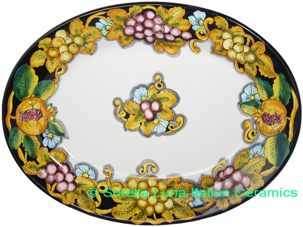 Deruta Italian Ceramic Oval Platter