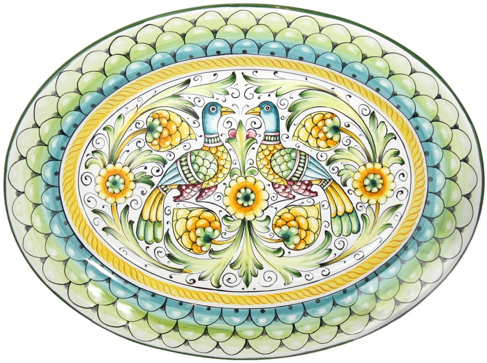 Deruta Italian Ceramic Oval Platter