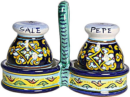 Deruta Italian Ceramic Salt and Pepper Service