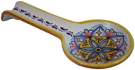 Deruta Italian Ceramic Spoon Rest