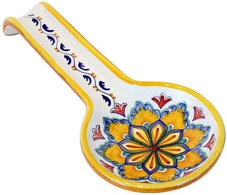Deruta Italian Ceramic Spoon Rest