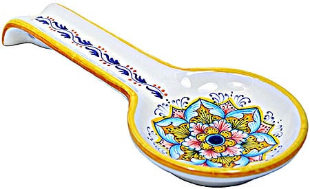Deruta Italian Ceramic Spoon Rest