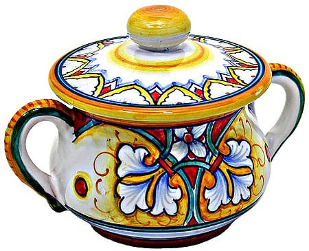 Deruta Italian Ceramic Sugar Bowl