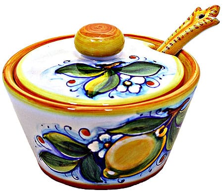 Deruta Italian Ceramic Sugar Bowl