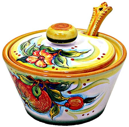 Deruta Italian Ceramic Sugar Bowl