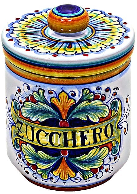 Ceramic Majolica Sugar Jar 90 Ramina 13cm