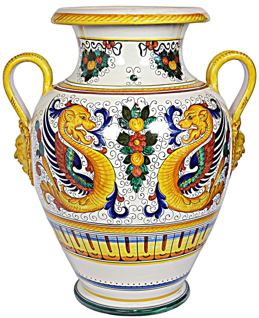 Italian Ceramic Floor Vase - Raffaellesco