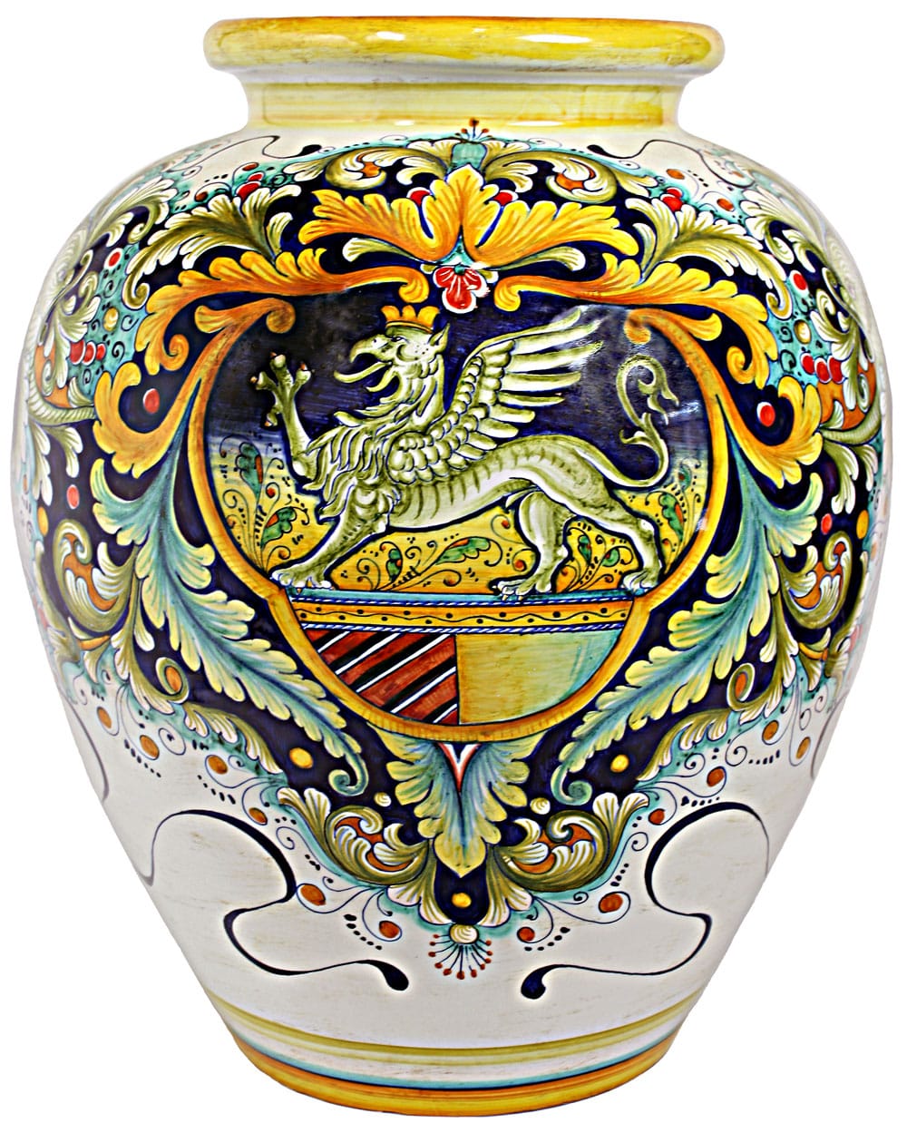 Italian Ceramic Floor Vase - Griffin