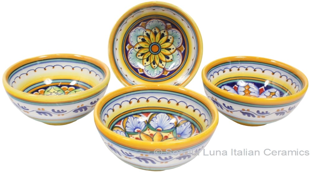 Italian Ceramic Maiolica Vario Bowl set GG 10cm