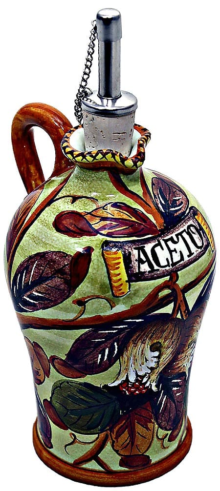 Ceramic Majolica Vinegar Dispenser Pomegranate N 20cm