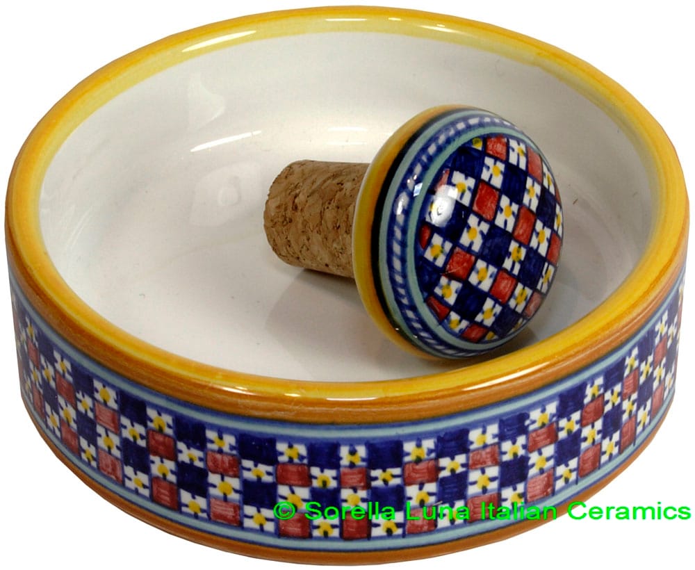 Deruta Italian Wine Coaster Cork