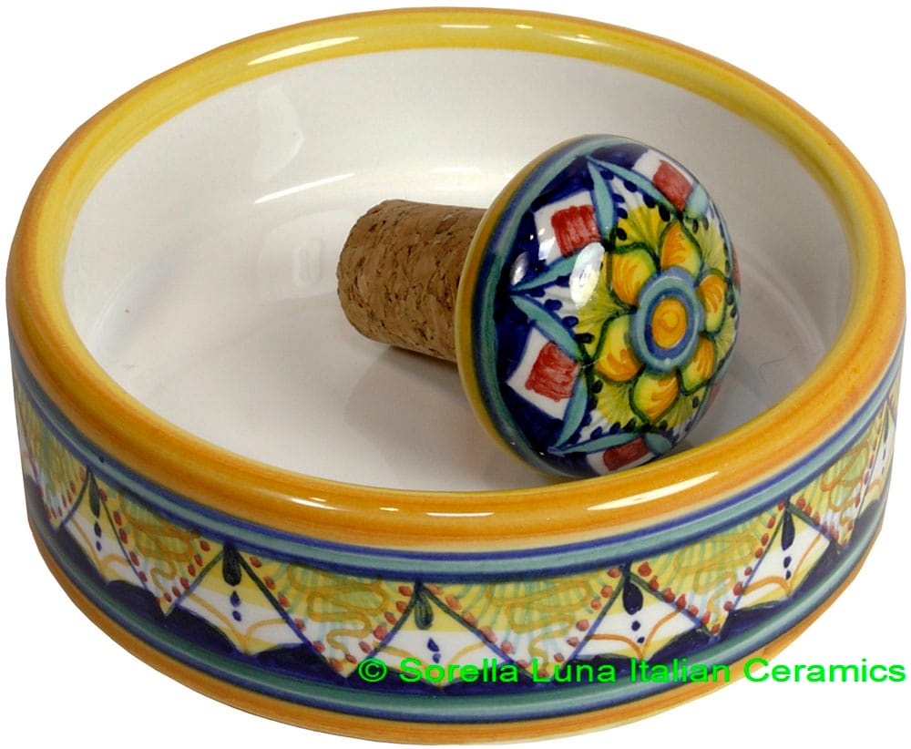 Deruta Italian Wine Coaster Cork
