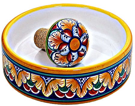 Deruta Italian Wine Coaster Cork