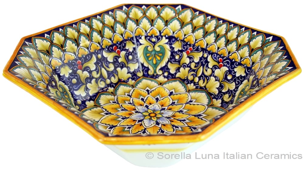 Deruta Eight-Sided Bowl