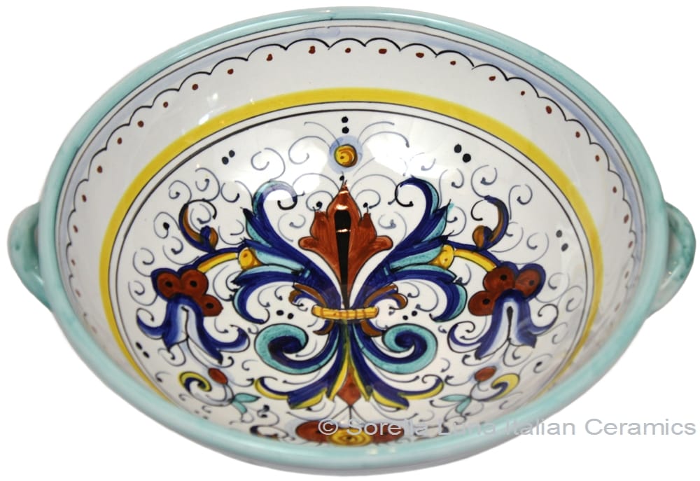 Ceramic Handled Ricco Deruta Serving Bowl