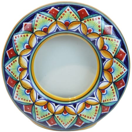 Ceramic Majolica Picture Frame Round
