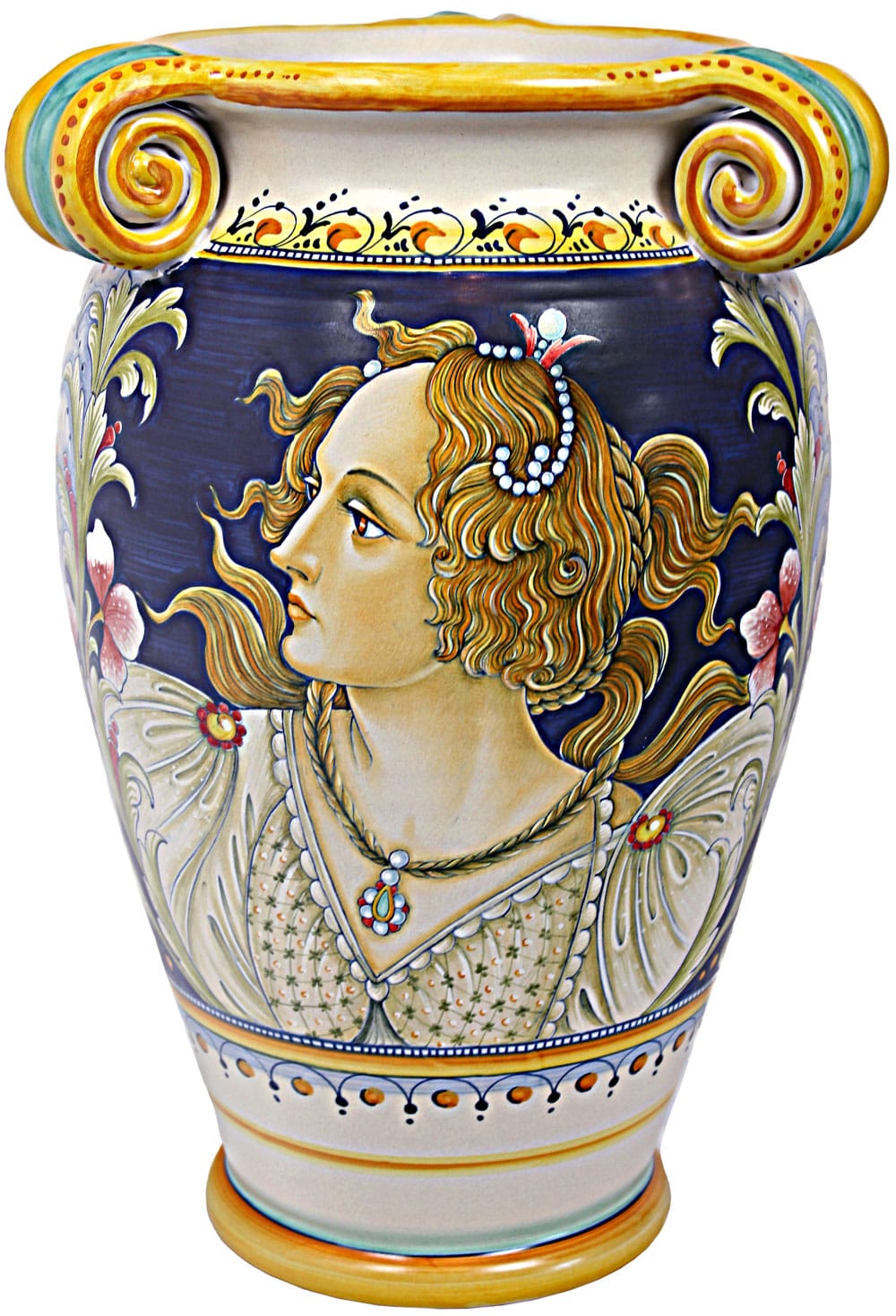Italian Ceramic Vase - Female Botticelli