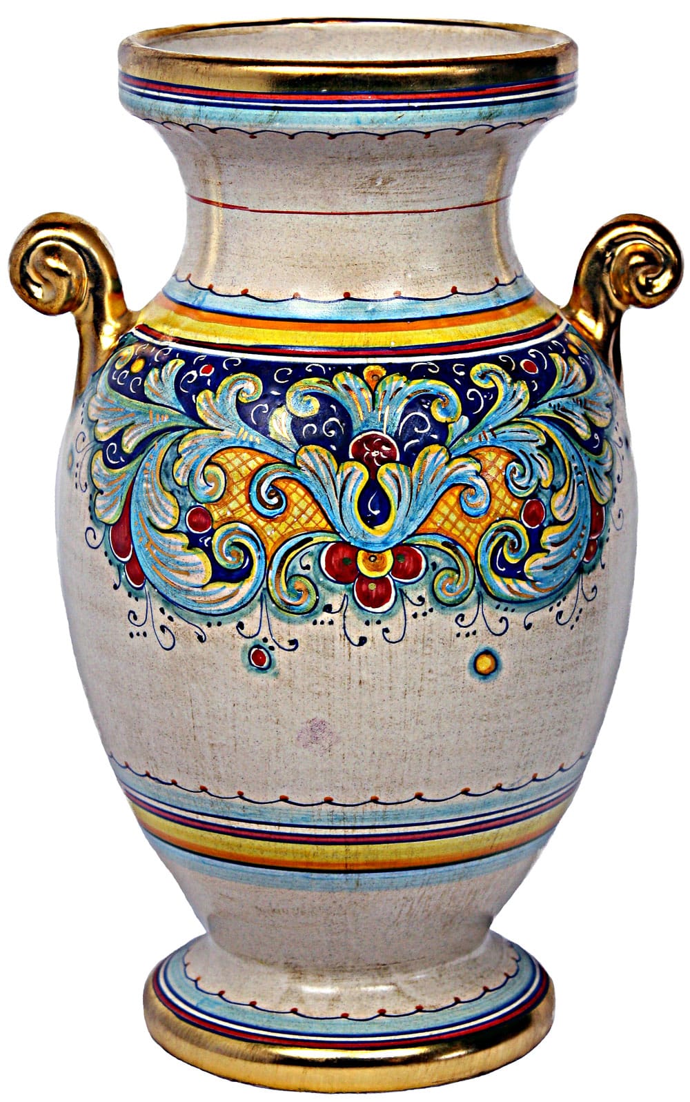 Deruta Italian Ceramic Vase - D.R. Oro