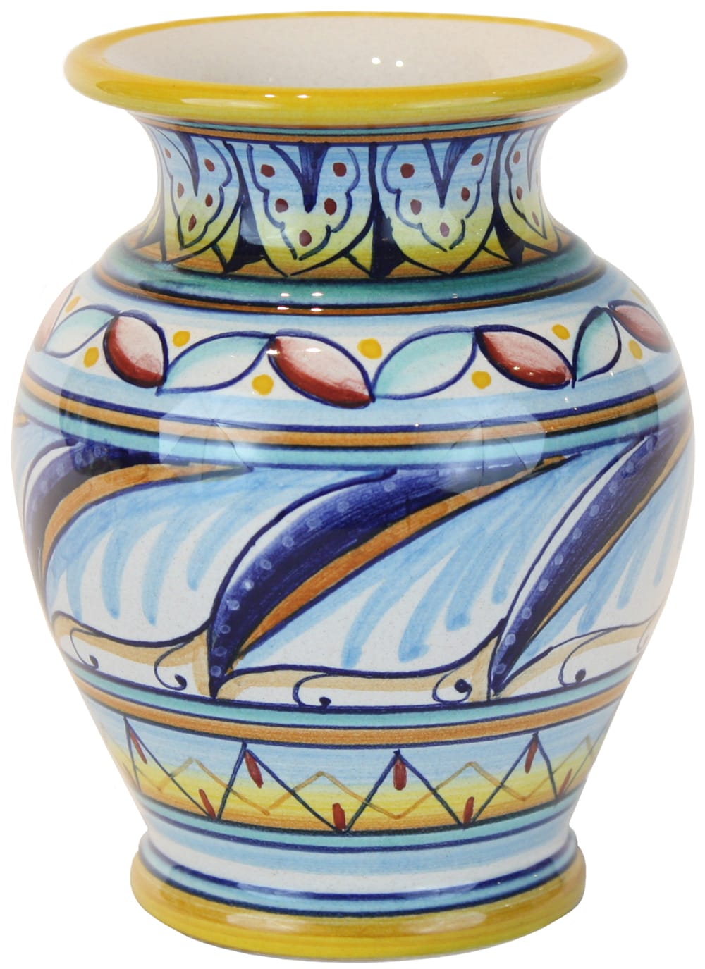 Deruta Italian Ceramic Vase Ricco Vario