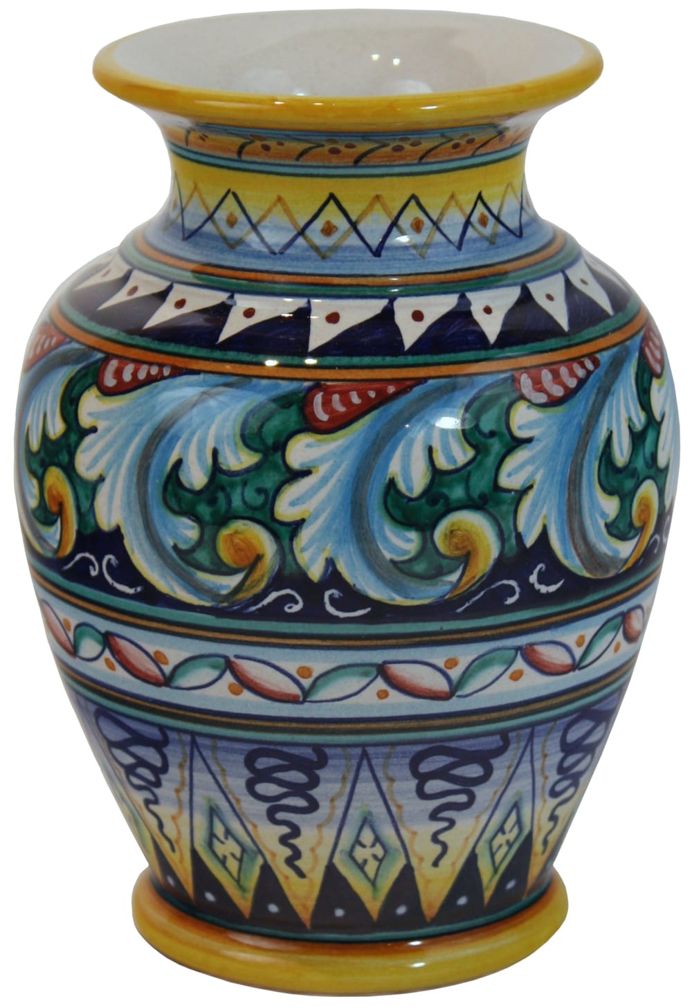 Deruta Italian Ceramic Vase Ricco Vario
