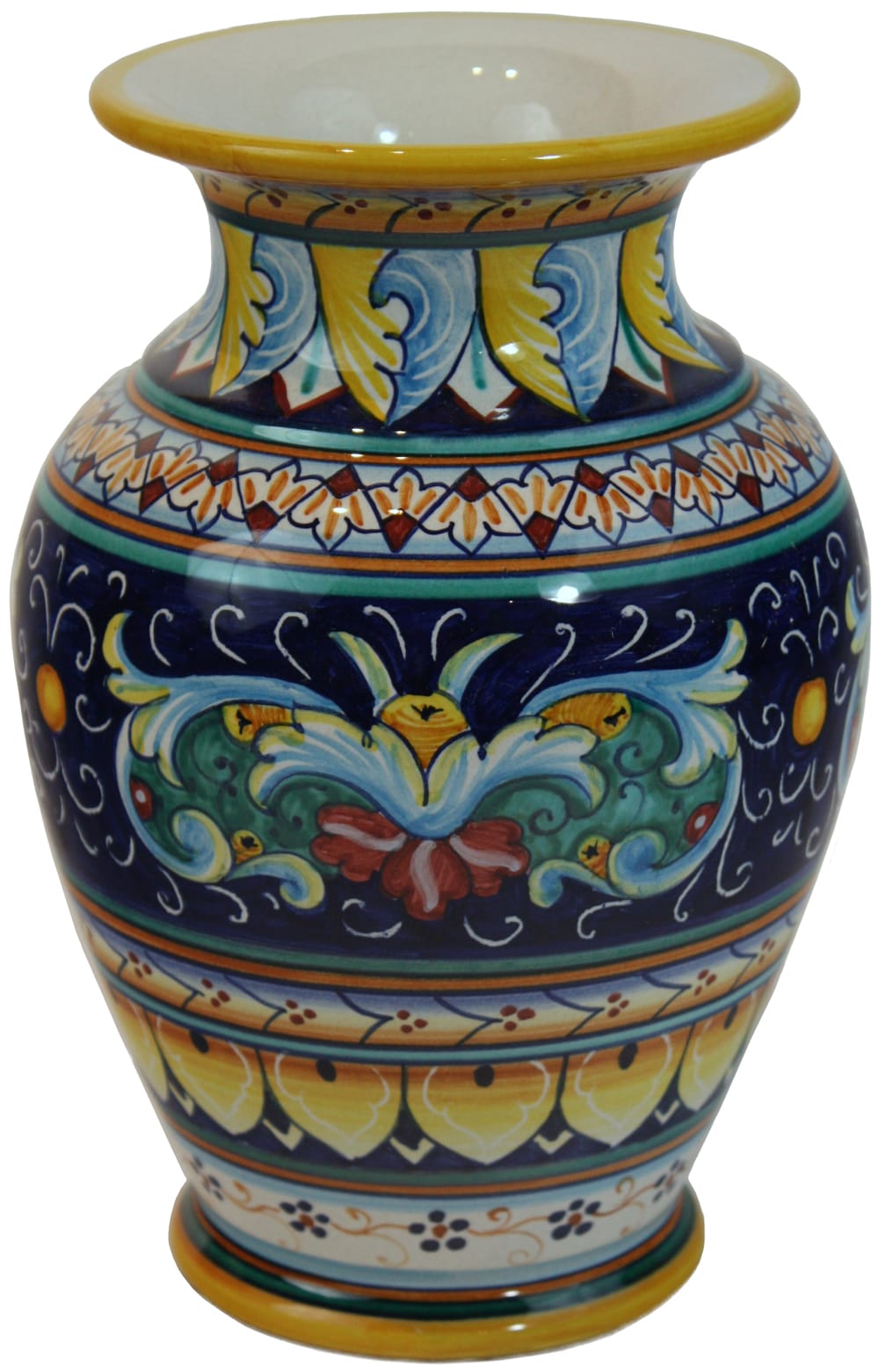 Deruta Italian Ceramic Vase Ricco Vario