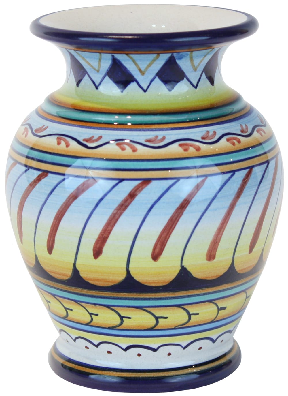 Deruta Italian Ceramic Vase Ricco Vario