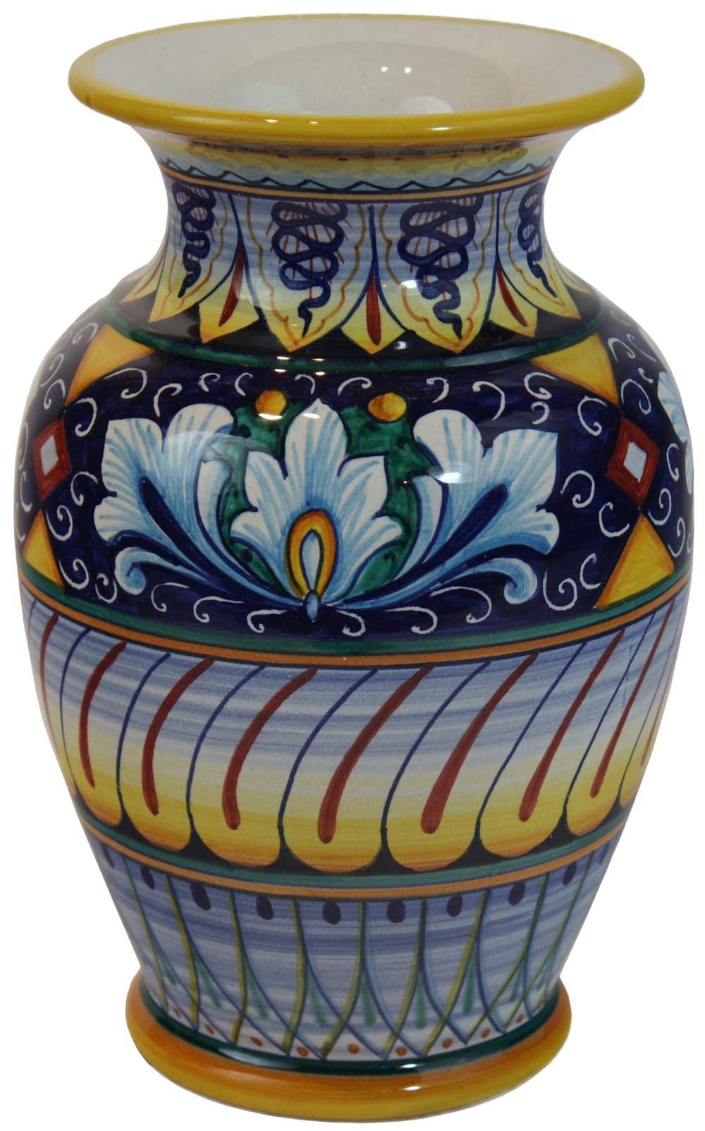 Deruta Italian Ceramic Vase Ricco Vario