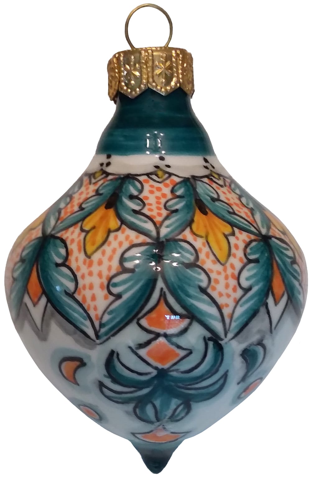 Ornament – Teardrop SFERA Green Orange